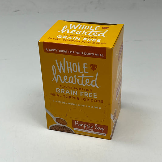 ZA@ WHOLE HEARTED (2 PACK, 6 EACH) Grain Free Mal Topper Pumpkin Soup Puree BB 03/28