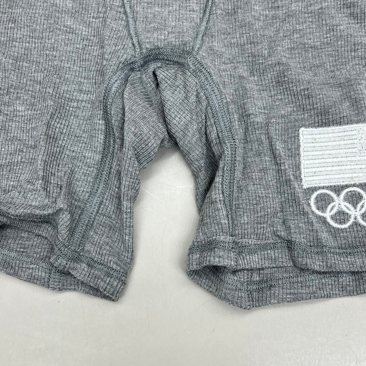 SKIMS Soft & Stretchy Cotton Rib Olympic Boxer Women's Sz S Heather Grey