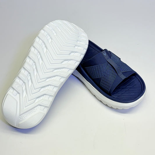 VIONIC Recovery Slide Sandals Rebound Adjustable Unisex Sz 11M Navy New