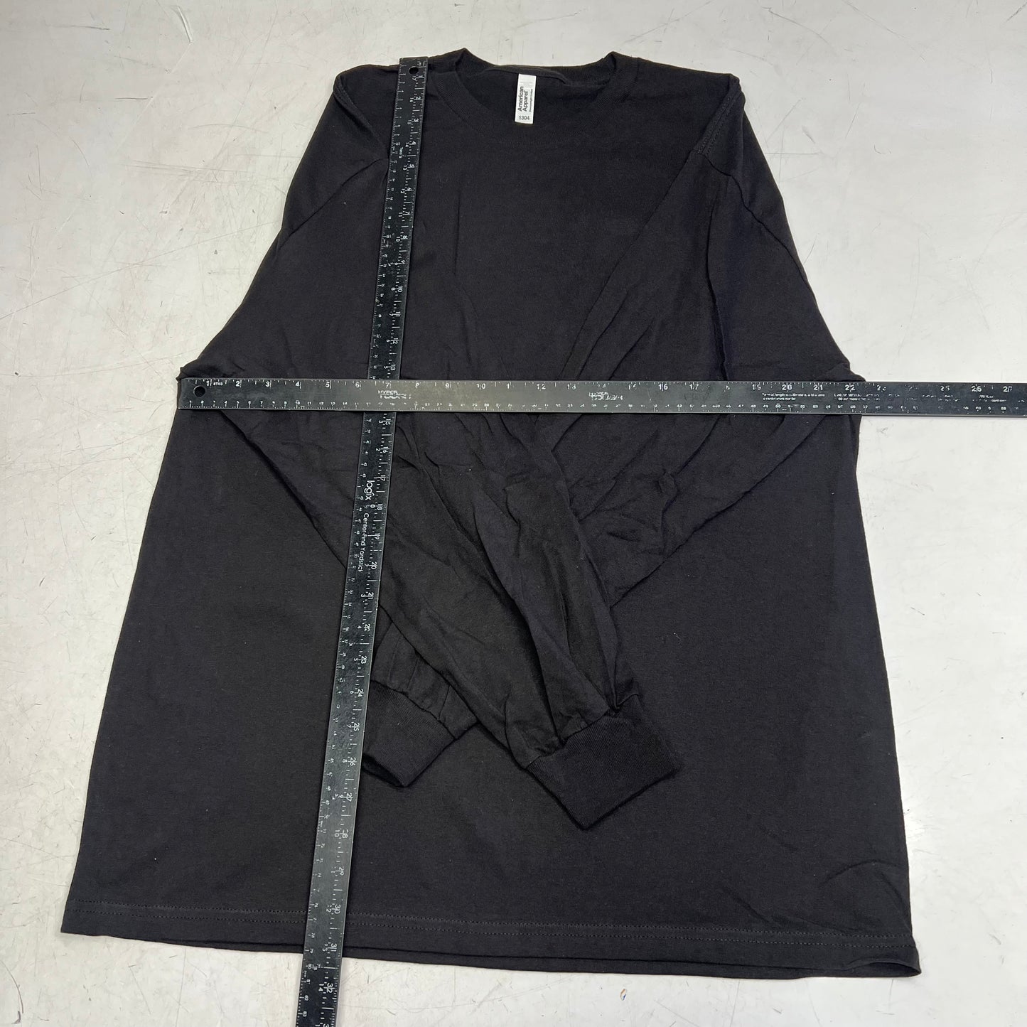 ZA@ AMERICAN APPAREL (12 PACK) Heavyweight Cotton Long Sleeve Tee Unisex Sz XL Black 1304