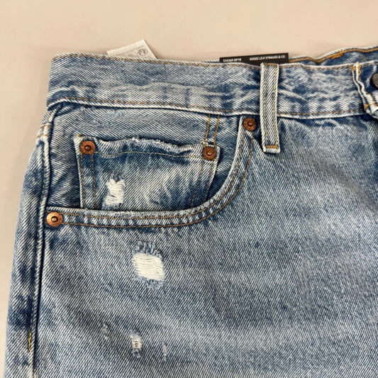 LEVIS 501 Original Fit High Rise Shorts Women's Sz 32 Vague Finish Medium Wash
