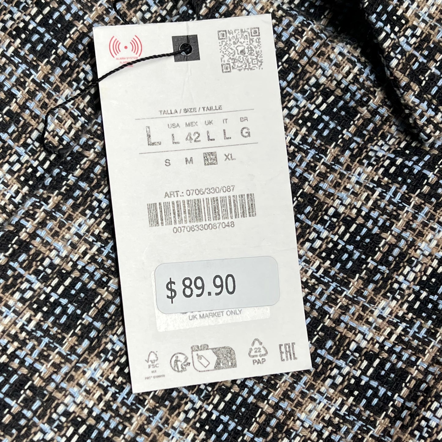 ZA@ ZARA (3 PACK) Canvas Quilted Jackets Women's Sz L Multicolor/ Tan