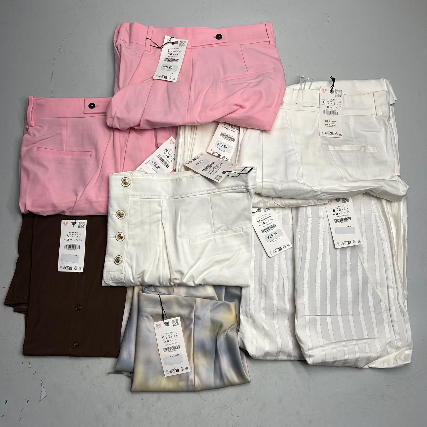 ZA@ ZARA Lot of Assorted Clothing Tops & Bottoms Women's Sz S & M Multicolor
