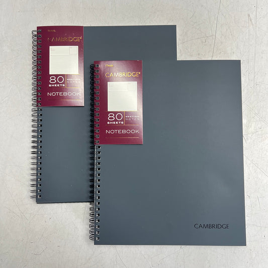 ZA@ MEAD (2 PACK, 80 SHEETS EACH) Meeting Notes Notebook 8-1/4 x 11" Grey 06132
