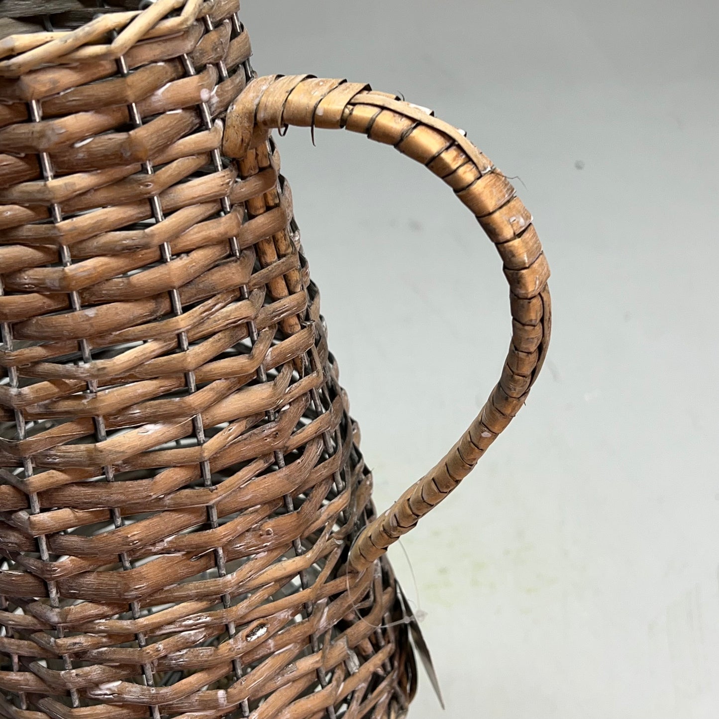 RAZ IMPORTS Natural Woven Pitcher 12" Tan/White Wash 4420663