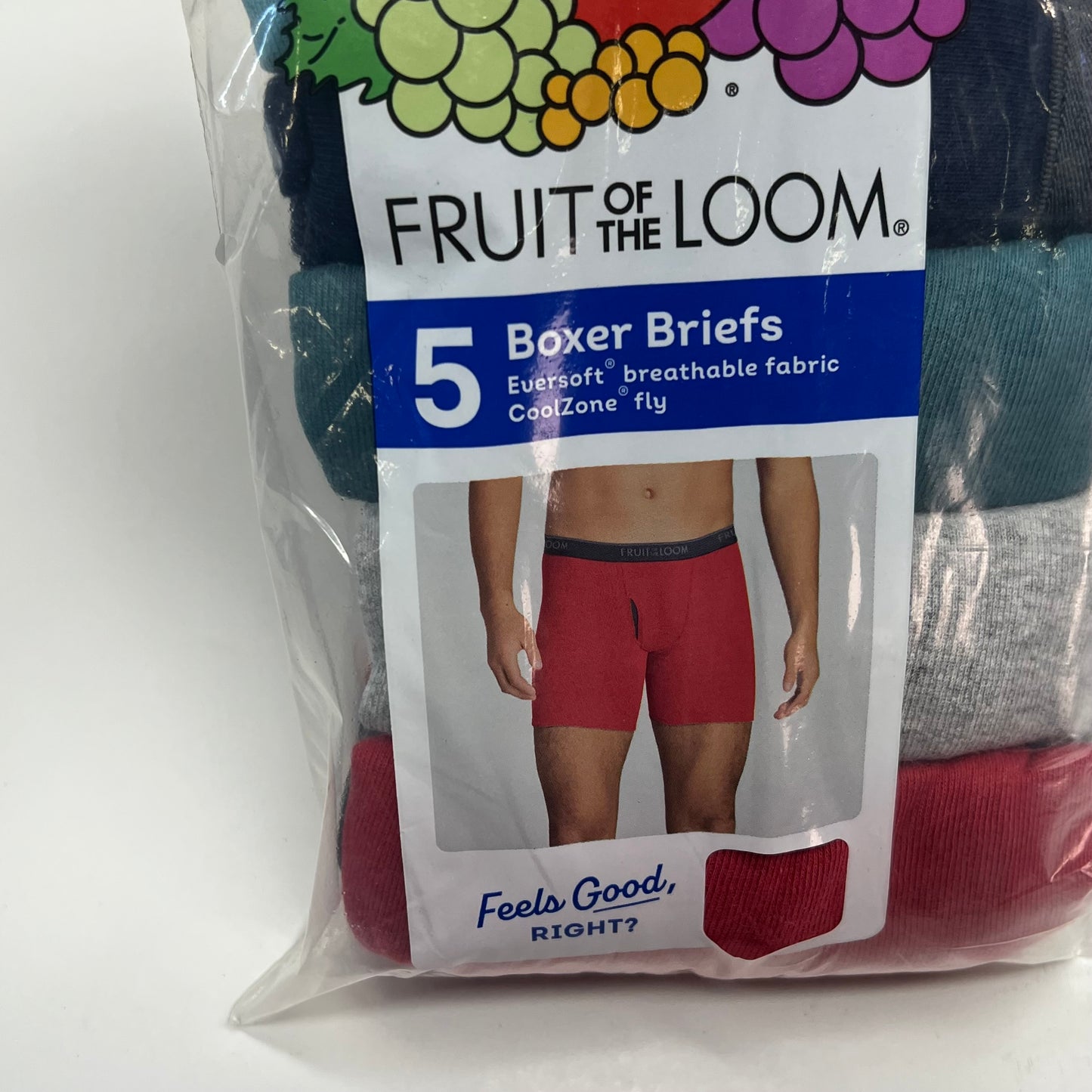 ZA@ FRUIT OF THE LOOM (5 PACK) Eversoft Breathable Fabric Briefs Men's Sz M Assorted Colors 5BL7CTQ