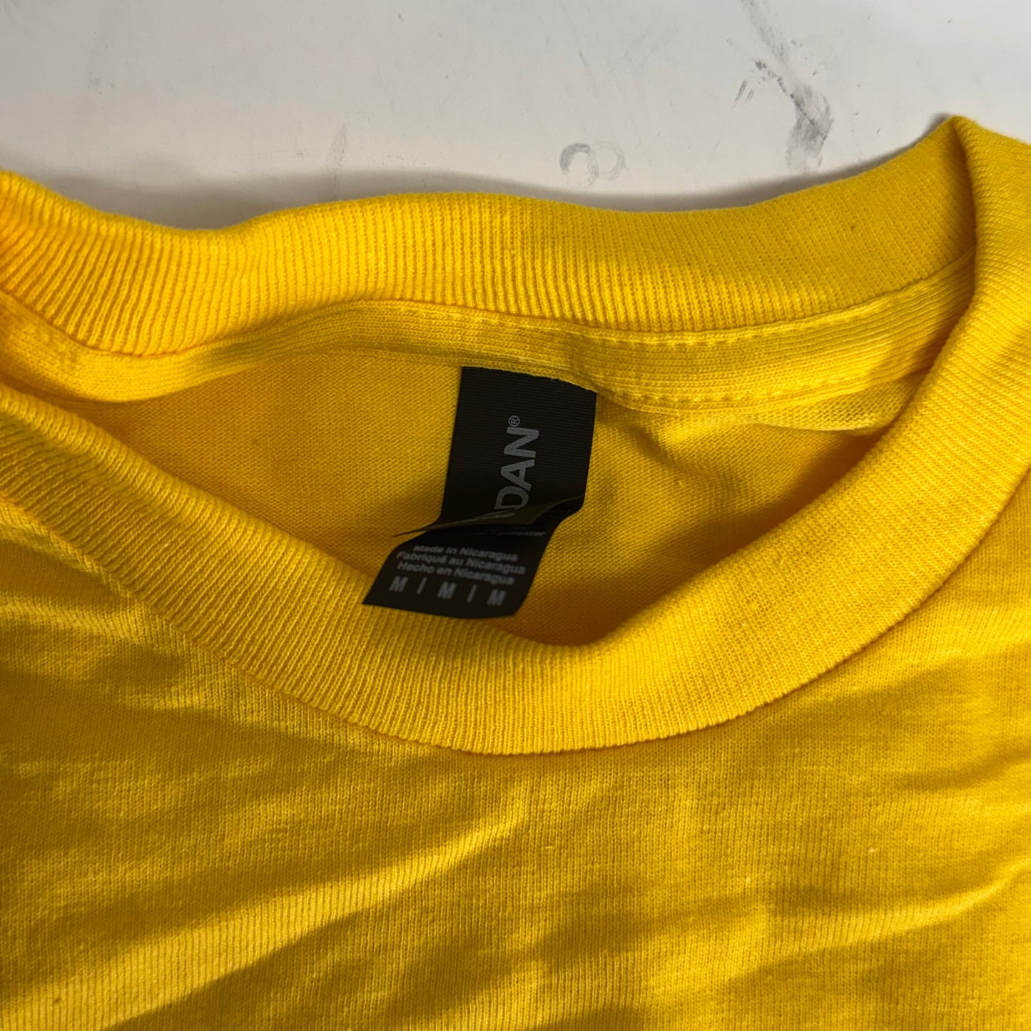 ZA@ GILDEN (12 PACK) Unisex Heavy Cotton T-shirts Short Sleeve Unisex Sz M Yellow