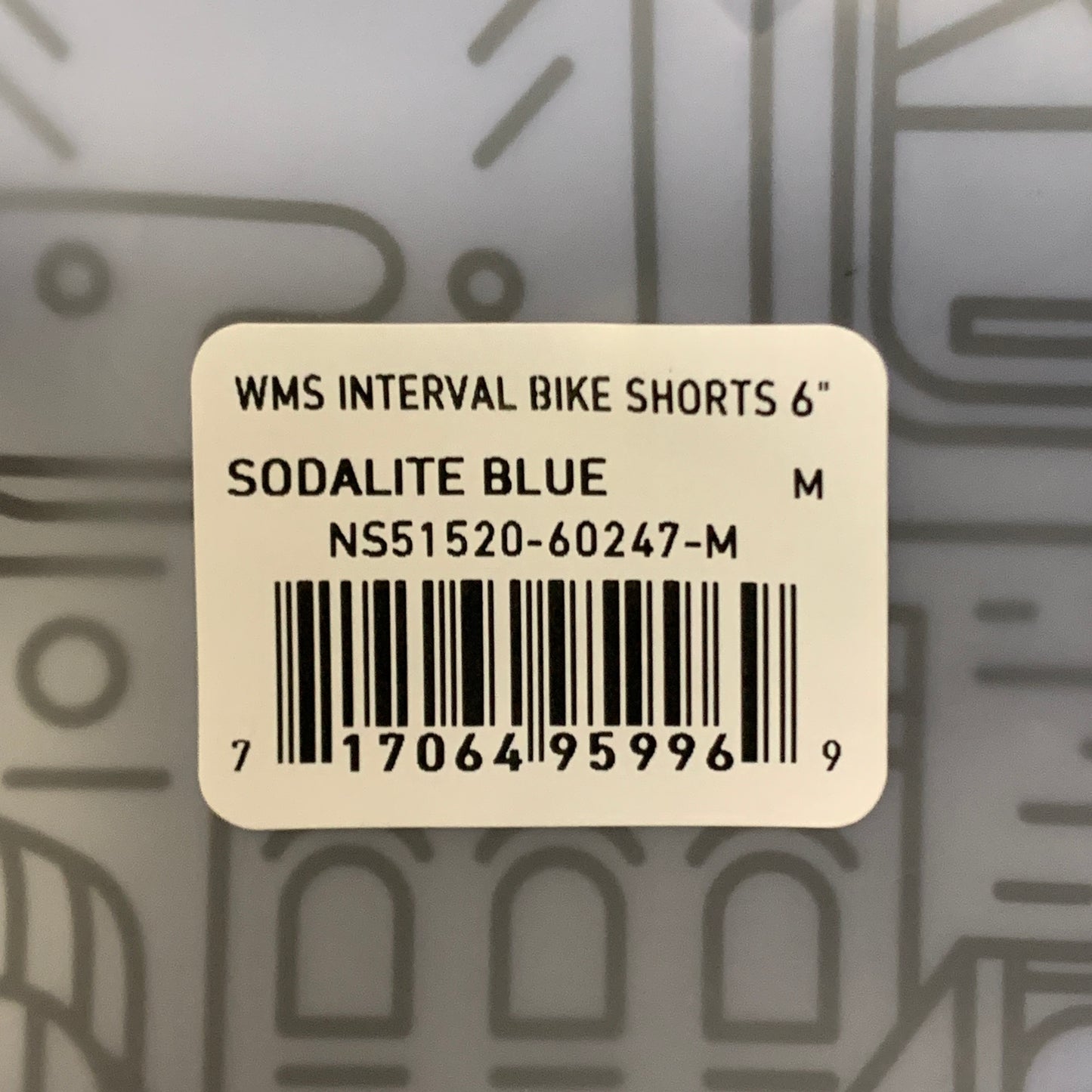 NATHAN Interval 6" Inseam Bike Short Women's Sodalite Blue Size M NS51520-60247-M
