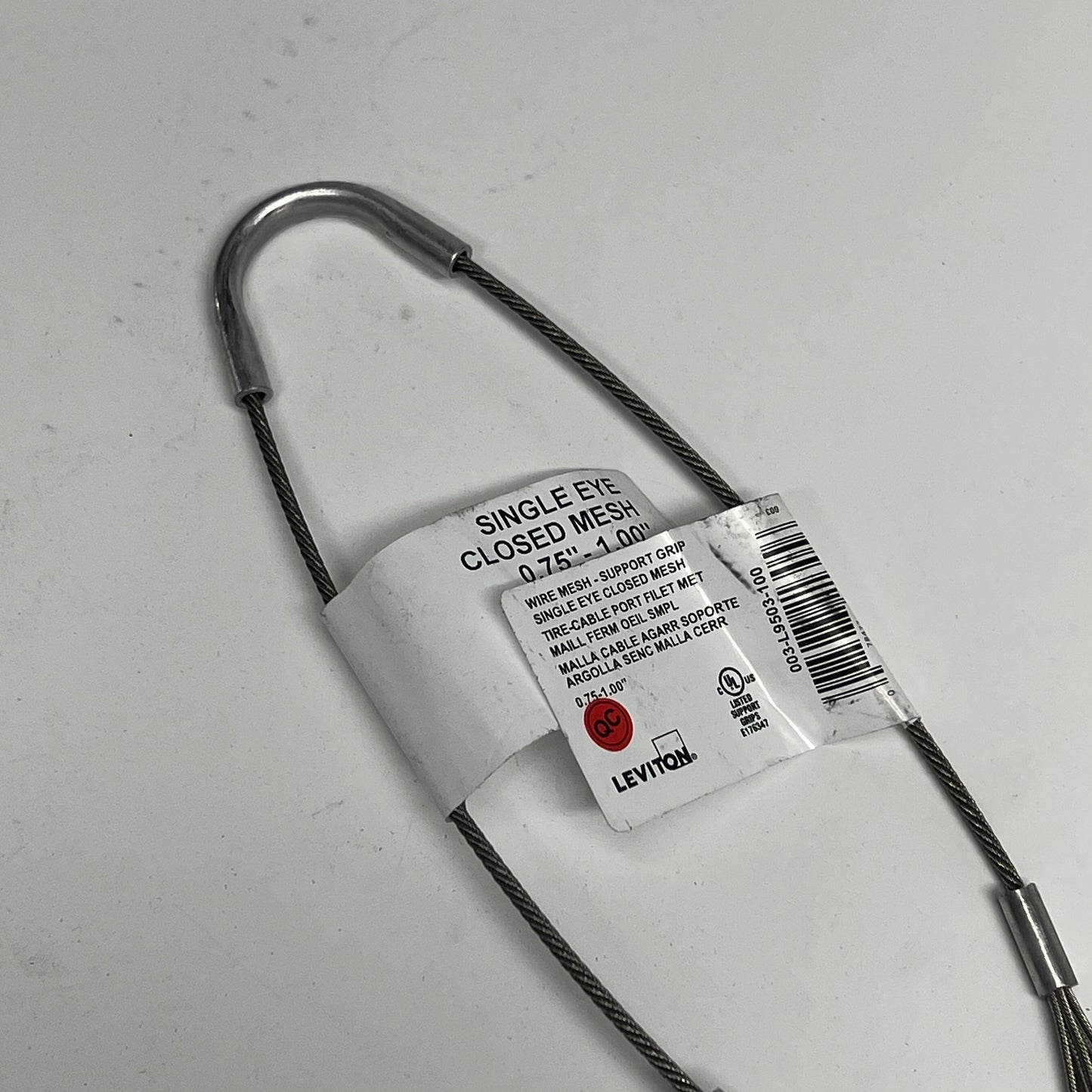LEVITON Cable Support Grip Closed Mesh Standard Duty .75-1 Silver L9503-100