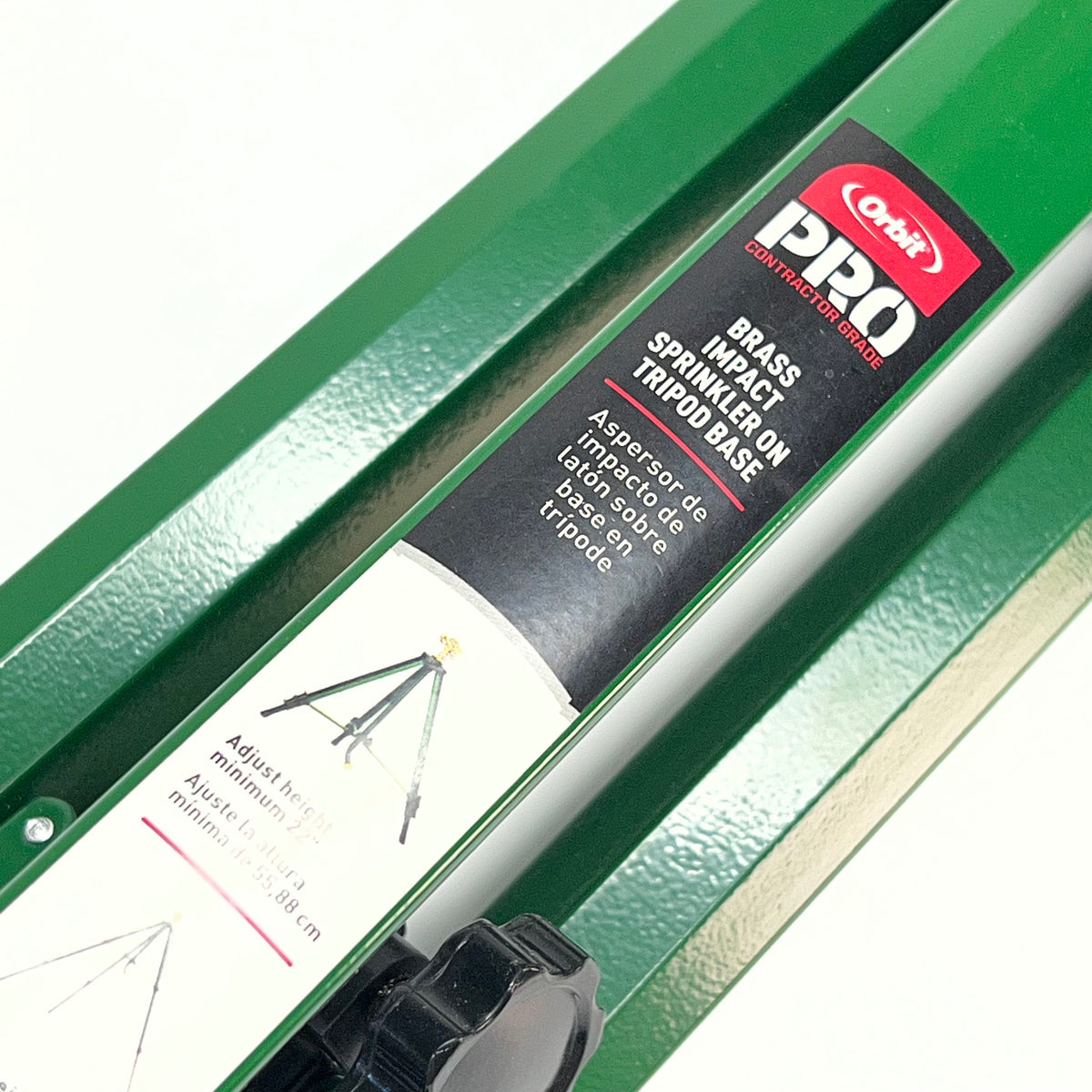 ORBIT Brass Impact Sprinkler On Triod Base 1/2" Sprays Up To 90' Black 58308