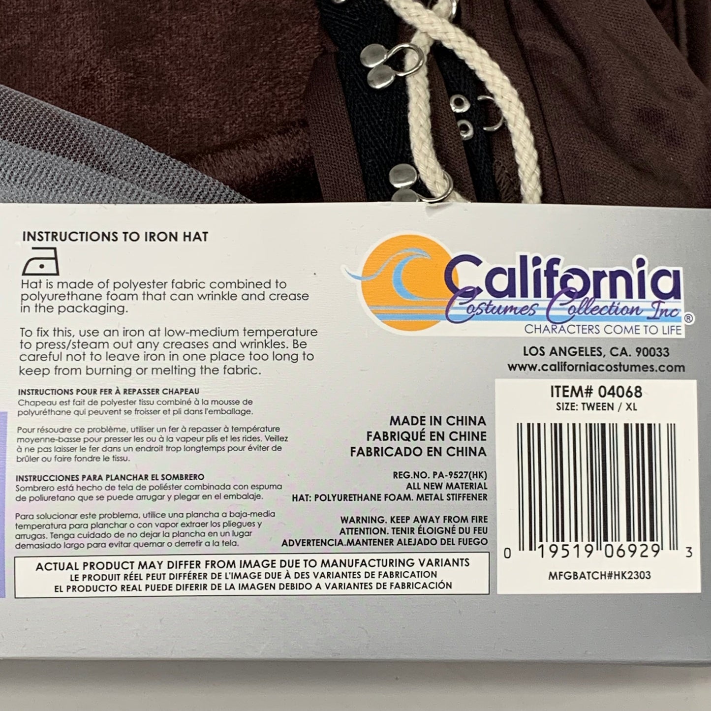 ZA@ CALIFORNIA COSTUMES Tween Steampunk Girl Costume Sz-XL (12-14) 04068 H