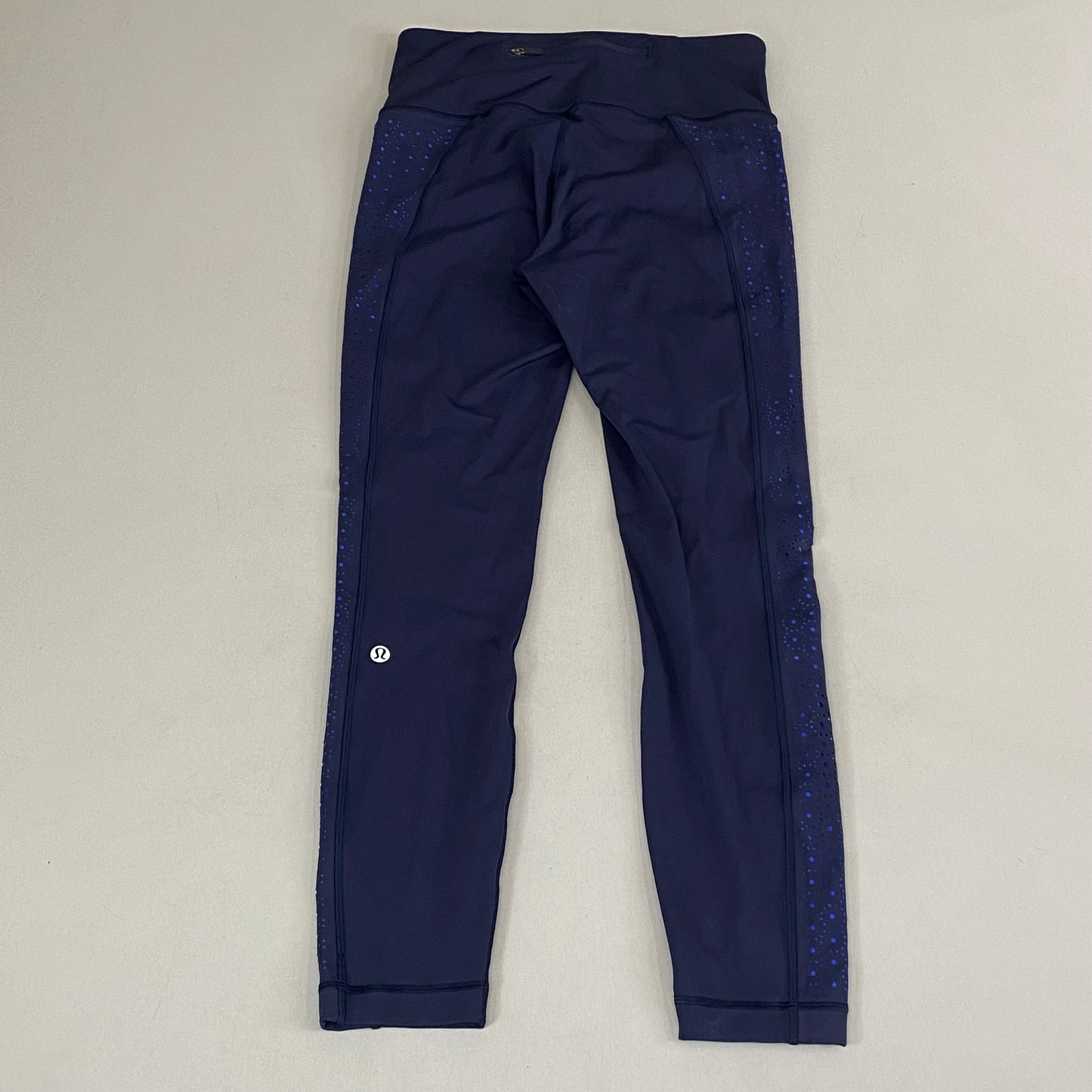 LULULEMON Heavyweight French Terry Pants Women's SZ 6 Navy Blue W/ Light Blue