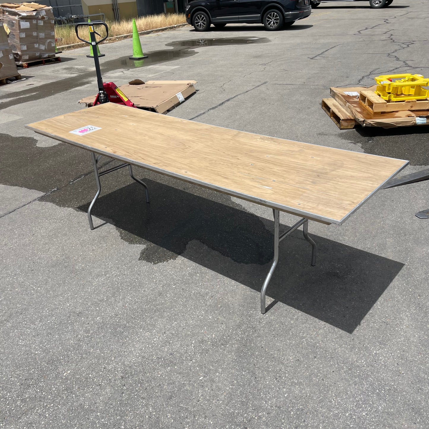 ZA@ MAYWOOD FURNITURE Wood Folding Table 96”x30”x30” (AS-IS)