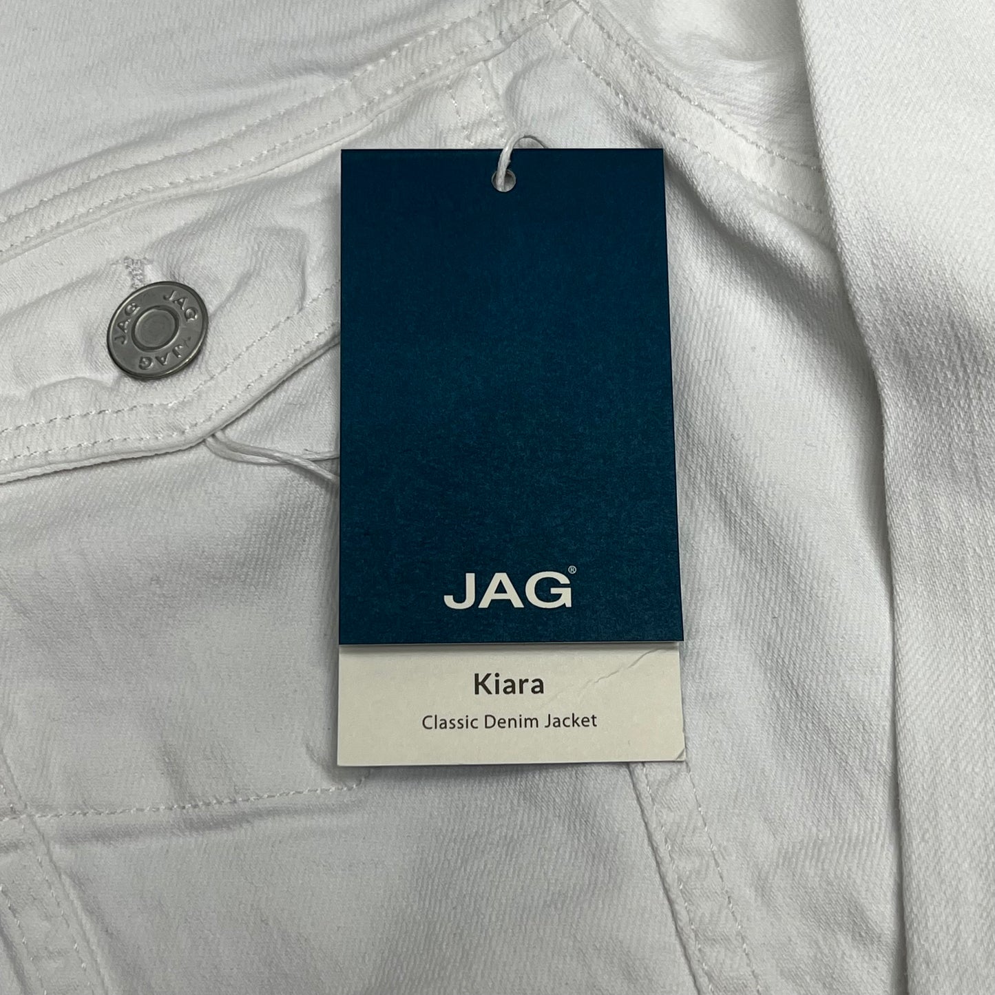 JAG Kiara Classic Button Up Denim Jacket Women's Sz XL White J8309CBD618