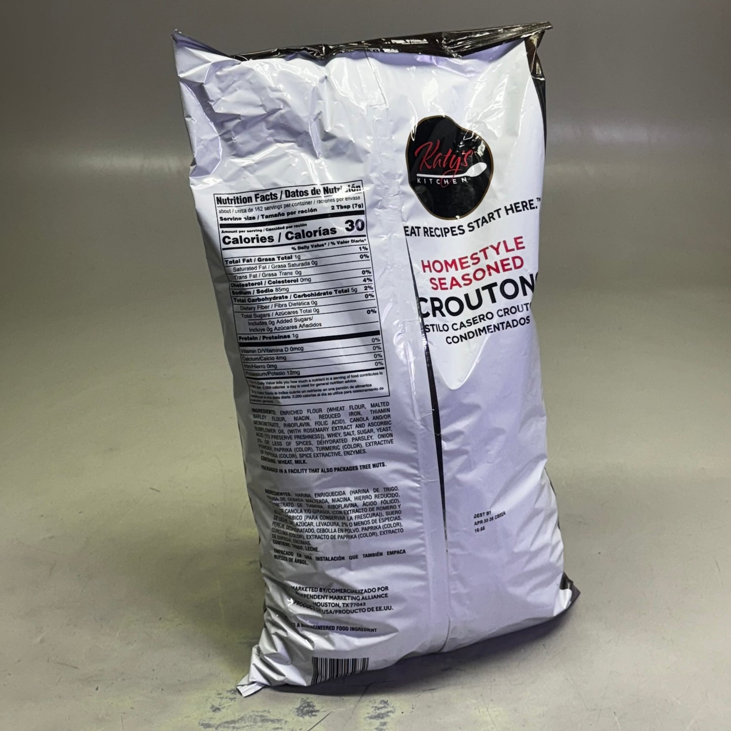 KATY'S (2 PACK) Homestyle Seasoned Croutons 40 oz Black BB 04/26