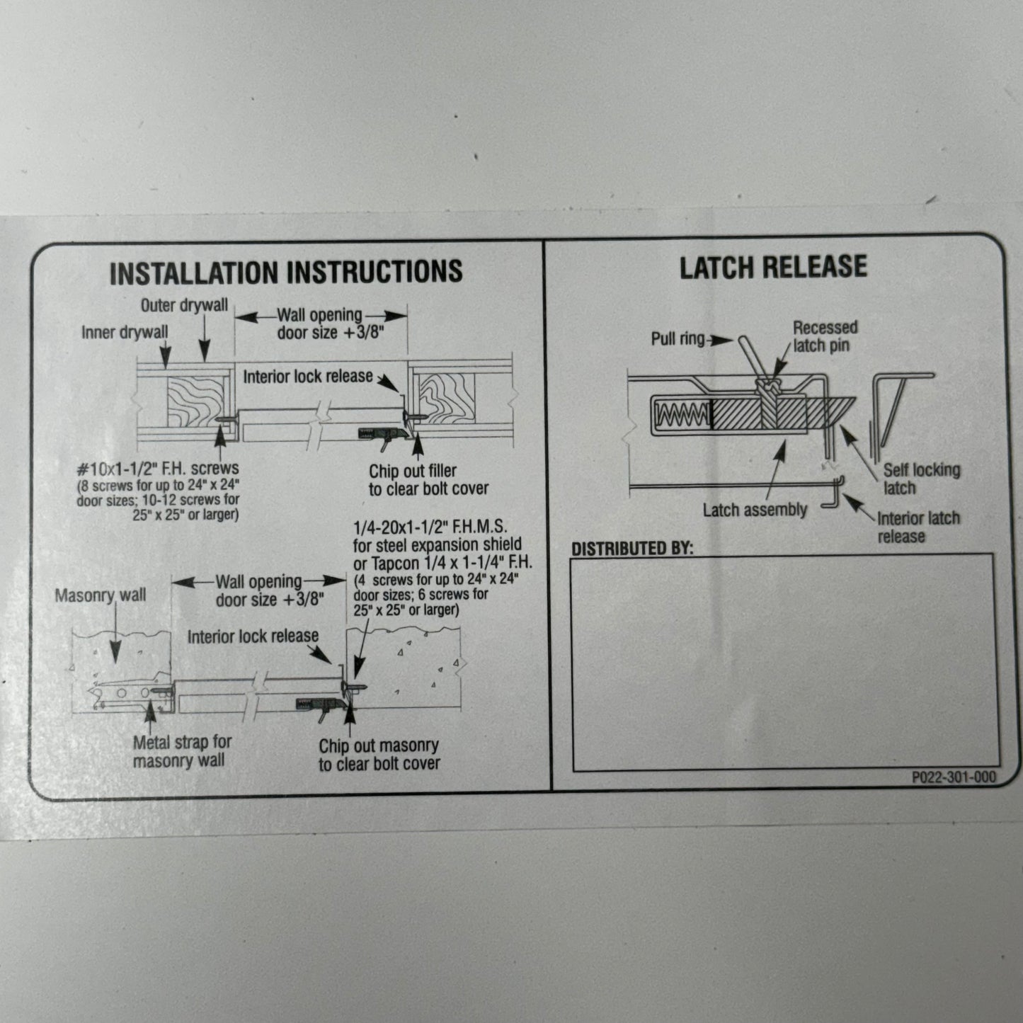 ELMDOR Fire Rated Metal Access Door & Frame w/ Cylinder Lock 24x24 FR24X24PC-CL