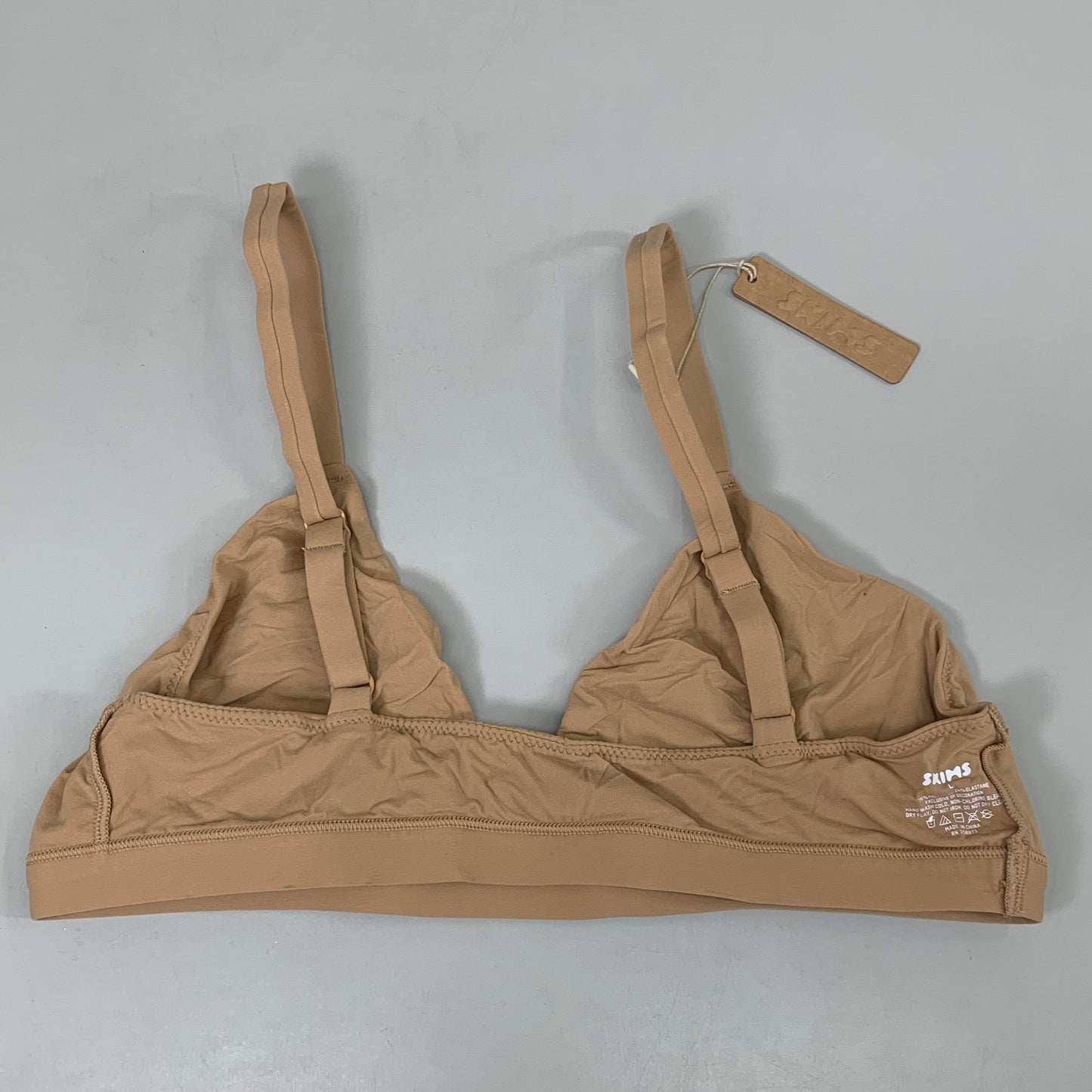 SKIMS Adjustable Triangle Bralette Fits Everybody Women's Sz L Ochre BR-TRI-2024