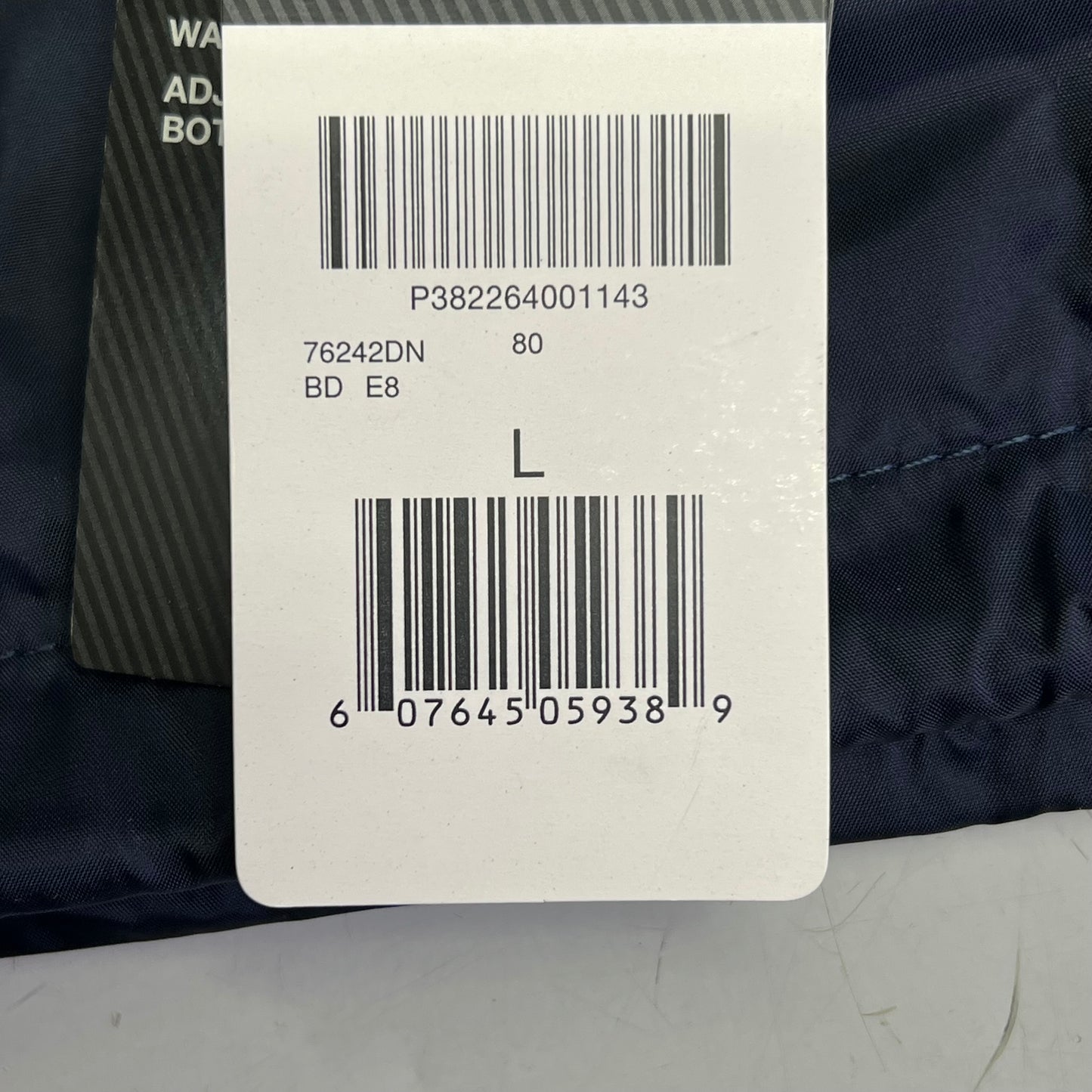 DICKIES Snap Front Nylon Jacket Water Resistant Men's Sz L Dark Navy 76242DN