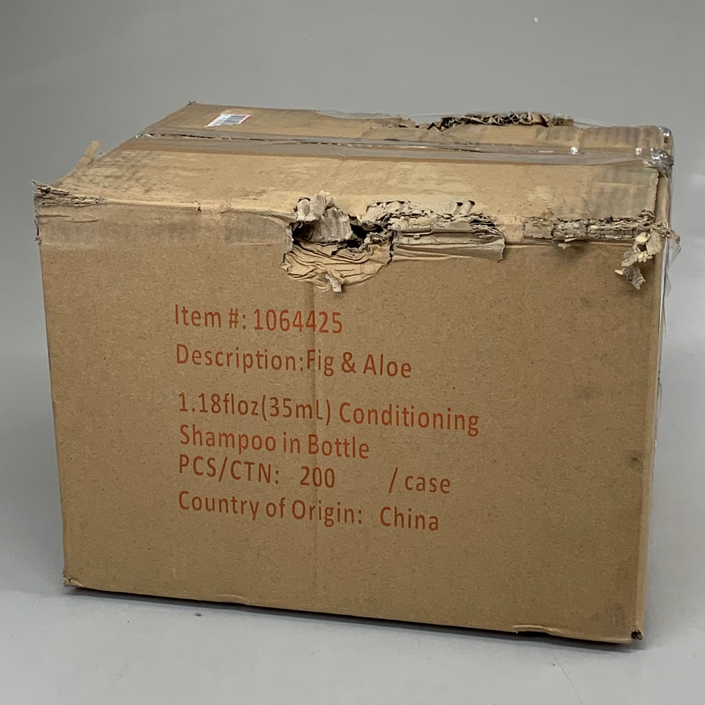 ALOE & FIG (1 Box, 200 Bottles) Conditioning Shampoo Sample Bottles 35ML