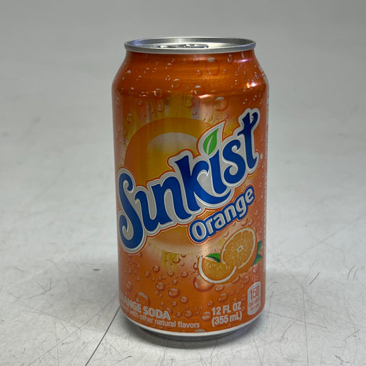 ZA@ SUNKIST (12 PACK) Orange Soda 12 Fl Oz. BB 10/26 H