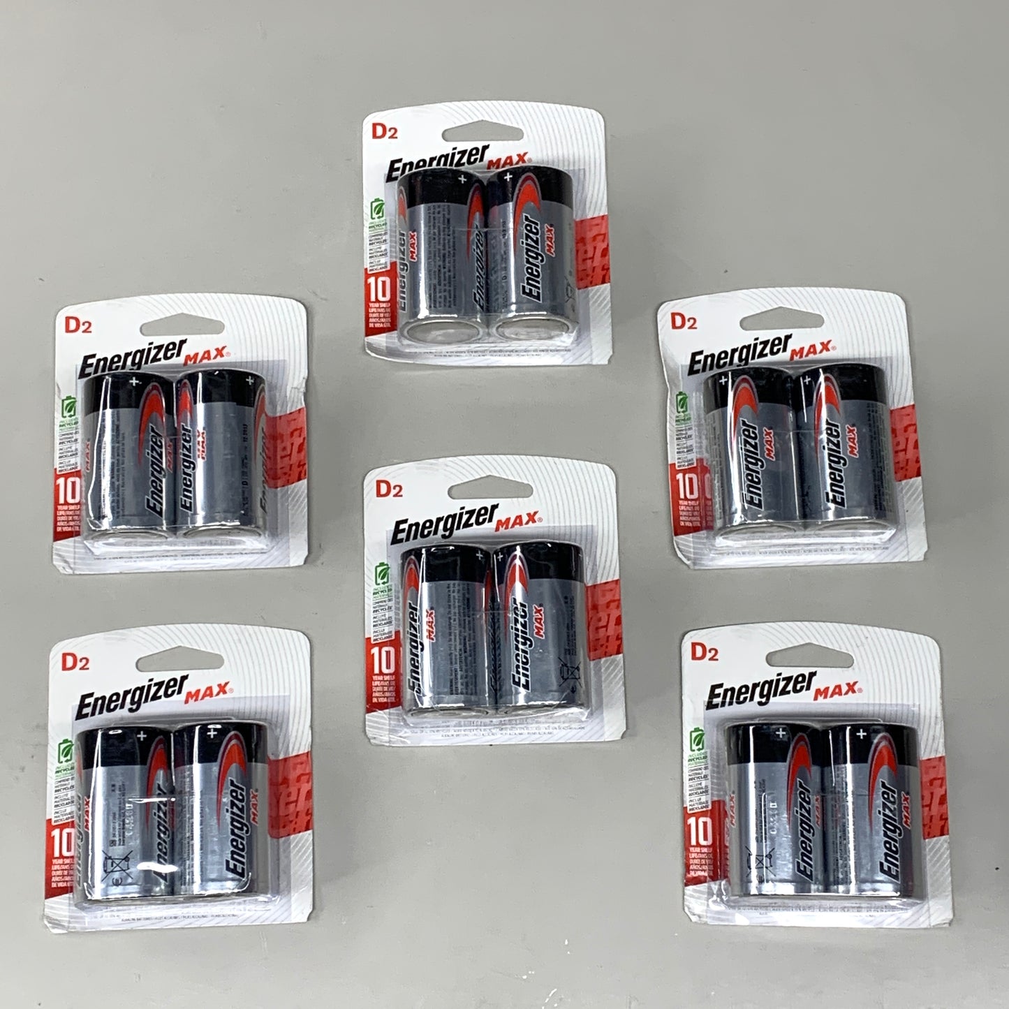 ENERGIZER MAX (6 PACK, 12 Total Batteries) D Cell Alkaline Battery E95BP-2