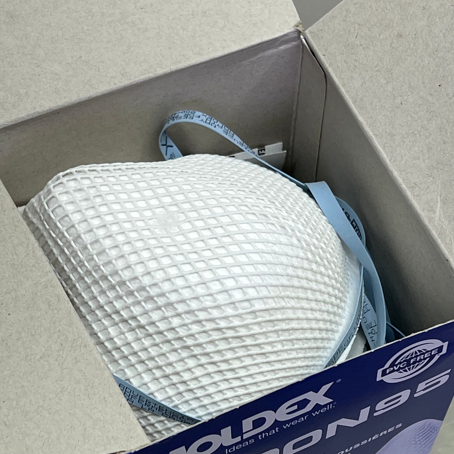 MOLDEX (20 PACK) Dura-Mesh Shell Face Respirators BB 05/30 White 2200N95