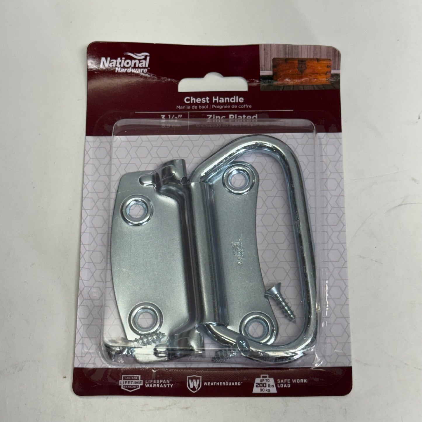 NATIONAL HARDWARE (5 PACK) Chest Handle Sz 3-1/2" Grey N117-002