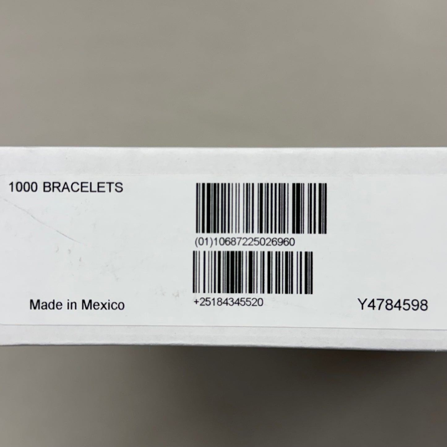 PDC (1000 Pack) Secureline Short Stay I.D. Write On Wrist Band Bracelets White 3000-11-PDR Adhesive Closure