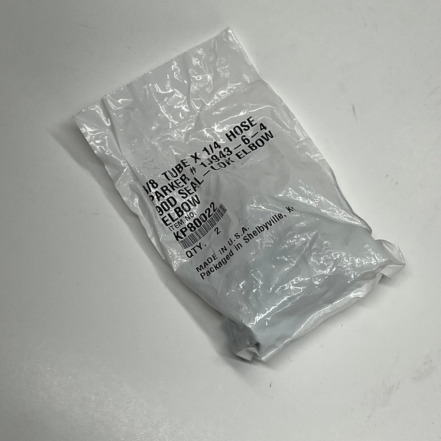 PARKER (2 PACK) Hydraulic Hose Short Drop Fe Seal-lok 11/16-16" Thread KP80022