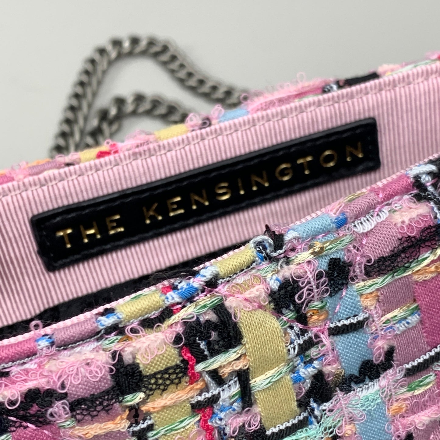 KURT GEIGER Mini Kensington Fabric Love Evening Bag 8" x 6" Multi-Color 8885269609