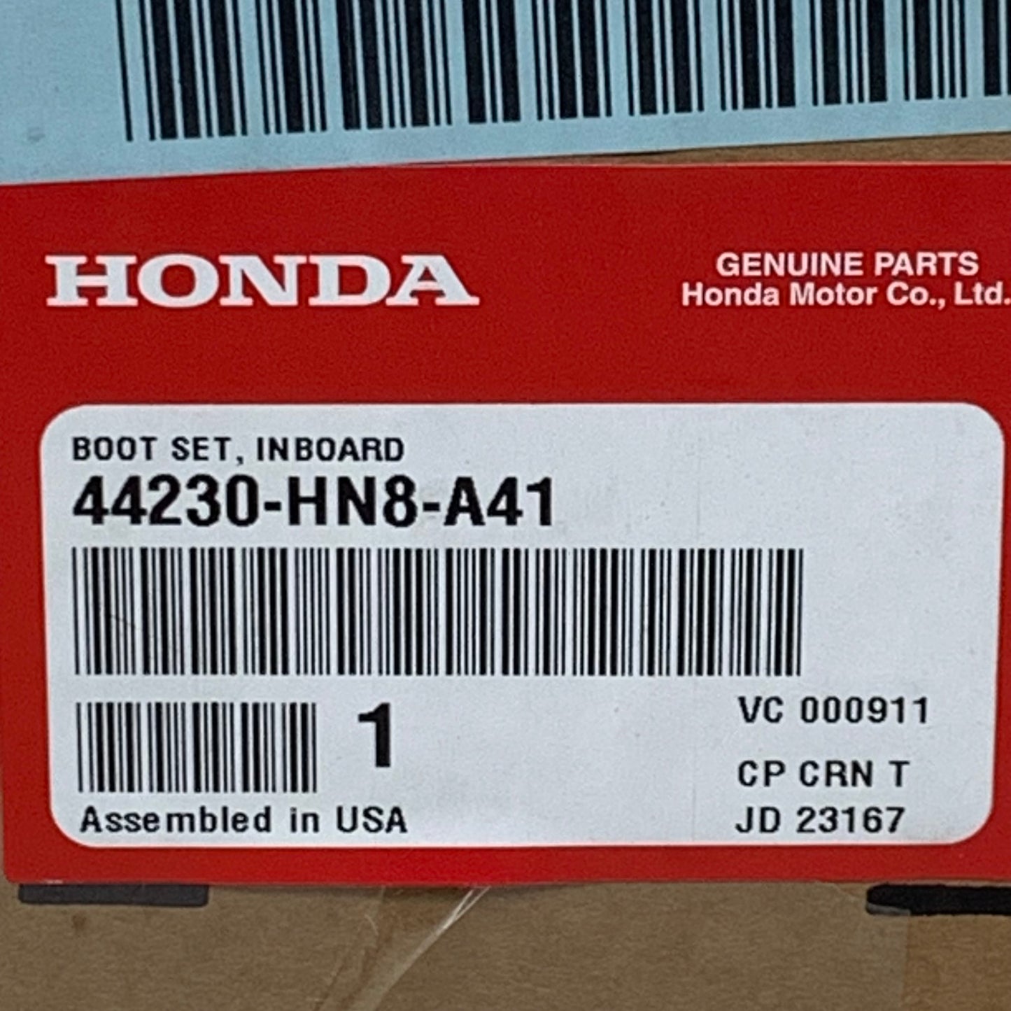 HONDA Inboard Boot Set Foreman Fourtrax Rancher Rincon Rubicon 44230-HN8-A41 OEM