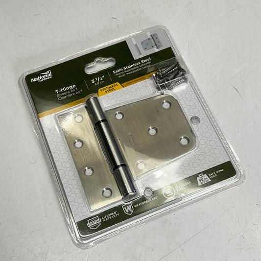 NATIONAL HARDWARE  Stainless Steel Extra Heavy Hinge 3.5" Nickel  SKU: N342-543
