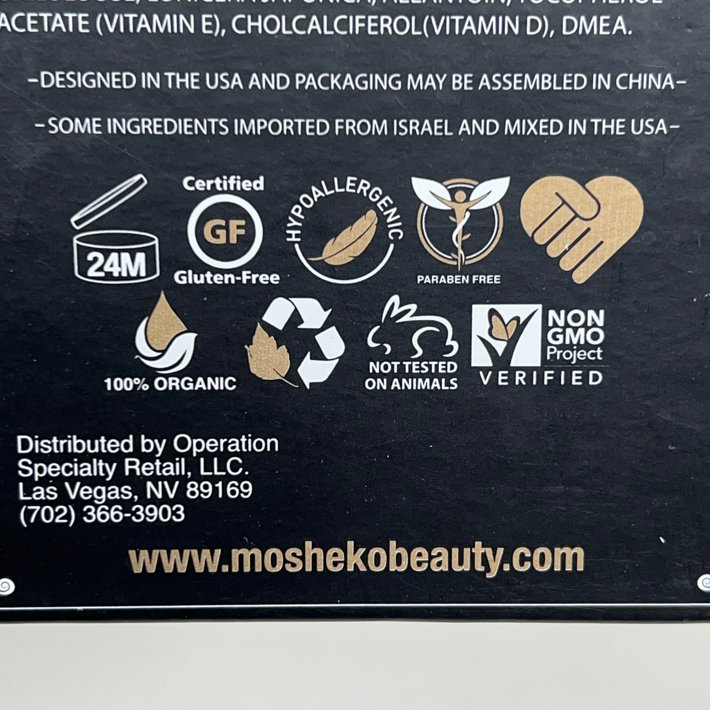 ZA@ MOSHEKO Mineral Beauty Premium Dead Sea Minerals For All Skin Types 1.7 fl oz BB 24 Months After Opening