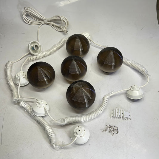 ZA@ Hanging Patio Lighting W/ Bulbs for Outdoor White/Bronze (As-is)