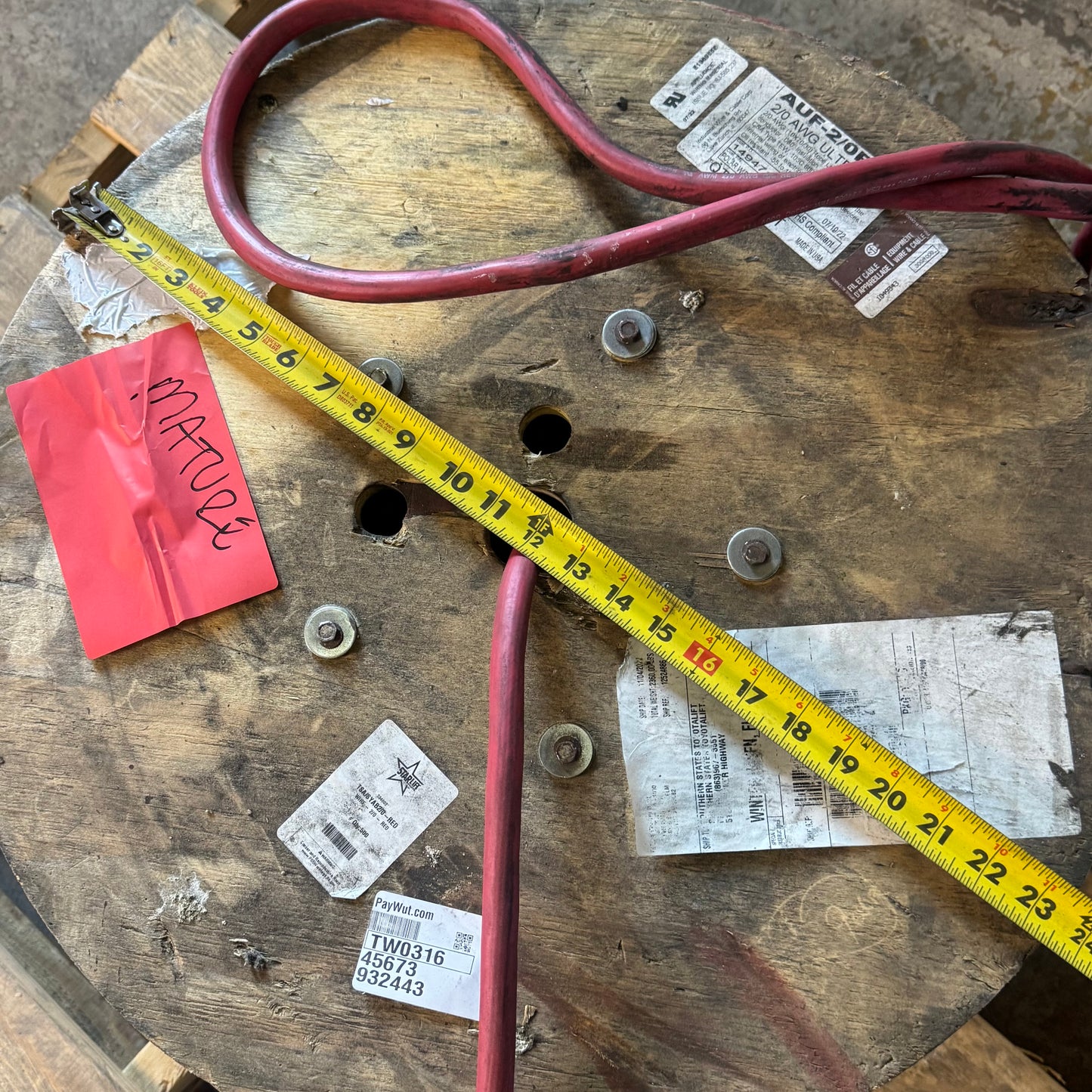 POLAR WIRE PRODUCTS Arctic Ultraflex Battery Cable Sz 1000' L , Red AUF-2/0RED