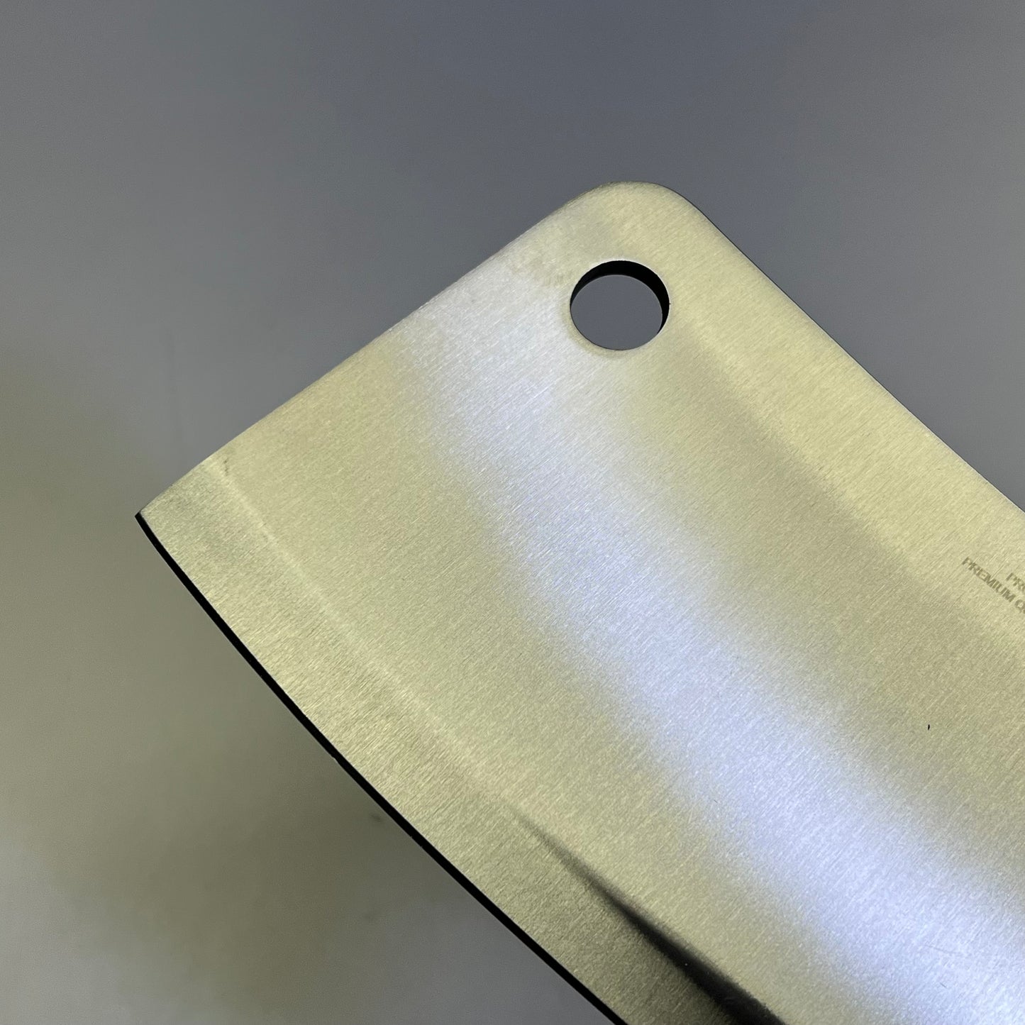 OMCAN Heavy Duty Stainless Steel Cleaver W/ Wood Handle 7" Blade Brown 10559