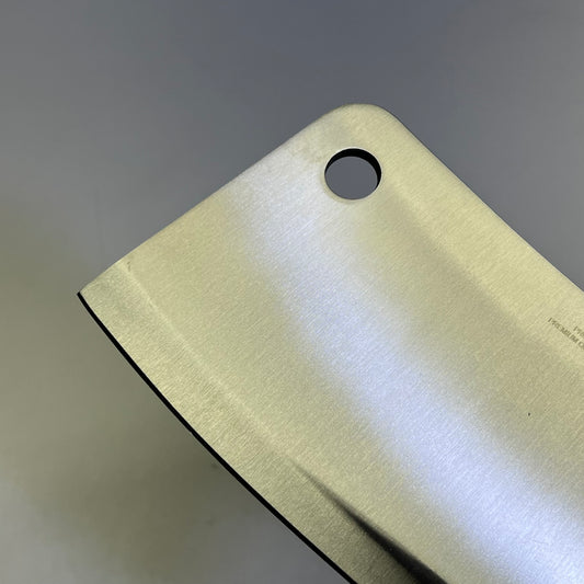 OMCAN Heavy Duty Stainless Steel Cleaver W/ Wood Handle 7" Blade Brown 10559