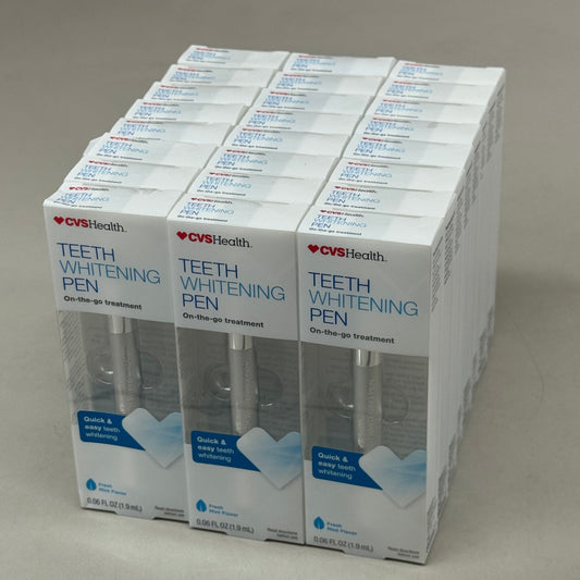 ZA@ CVS HEALTH Teeth Whitening Pen 24 per box White BB 07/25 C