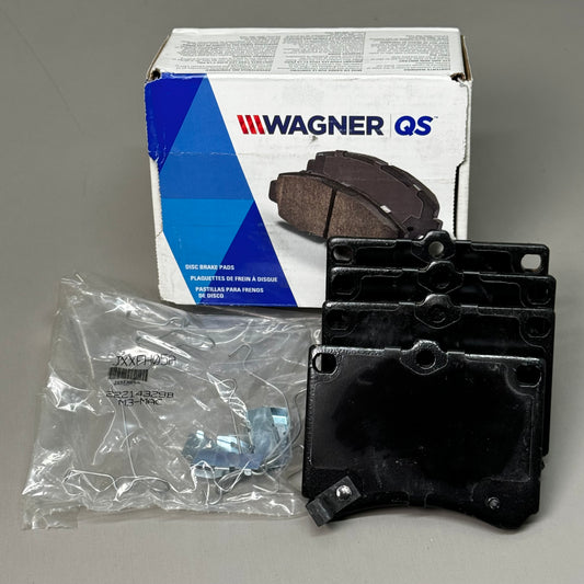 WAGNER QS Ceramic Disc Brake Pad Set 3 1/2" x 2 1/2" Black ZX473