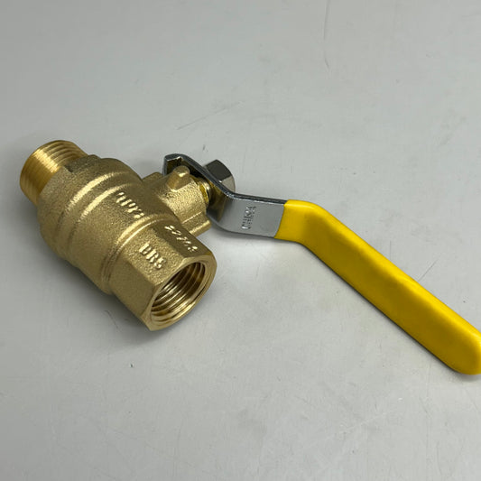 PLASTIC PROCESS EQUIPMENT Gas Ball Valve- Full Port 1.5" Brass 600WOG 150SWP