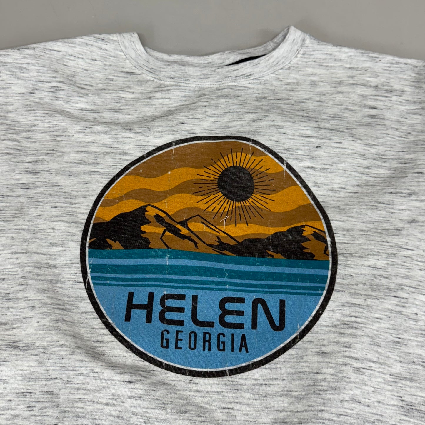 LONEROCK Helen Georgia Crew Sweatshirt Sz X-Large Grey/White