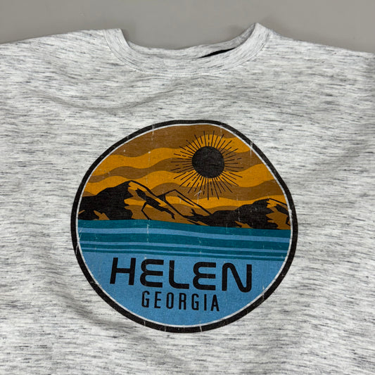 LONEROCK Helen Georgia Crew Sweatshirt Sz X-Large Grey/White