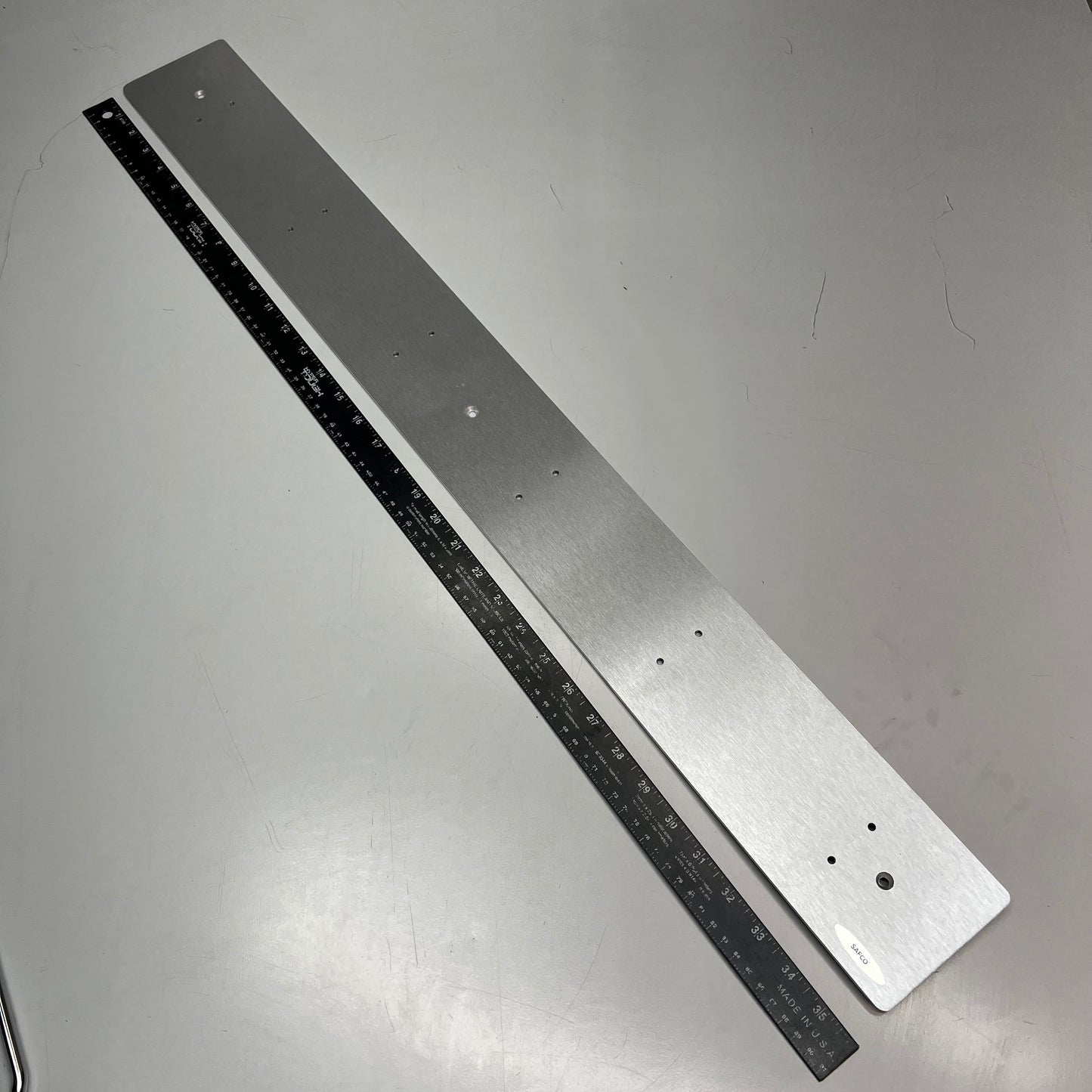 SAFCO Satin Metal Six-Peg Coat Hook Wall Mount Rack 6 Pegs 36" L  Silver 4162