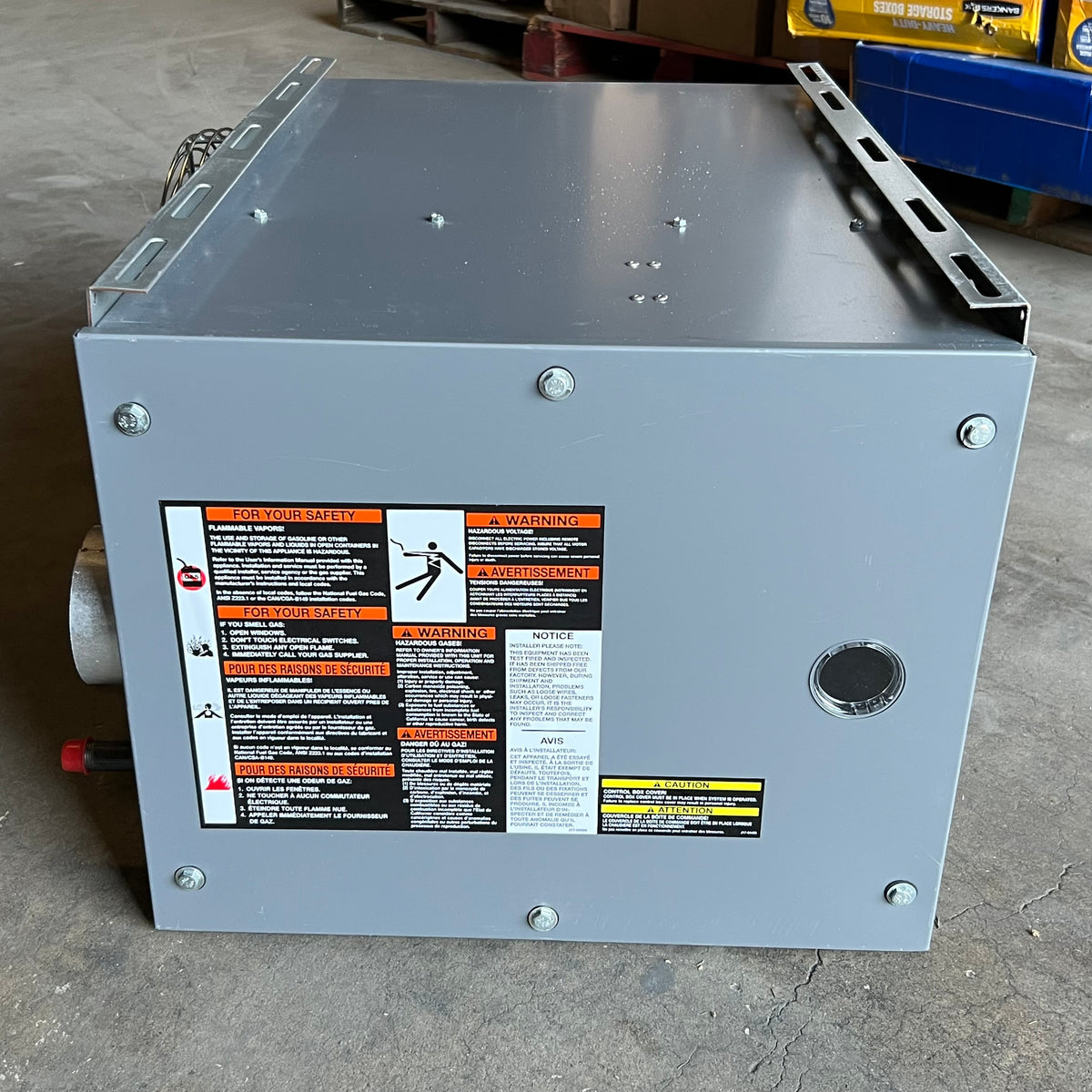 STERLING Low Profile Gas Unit Heater Power Vented  75,000 Grey GG075A1NSA11