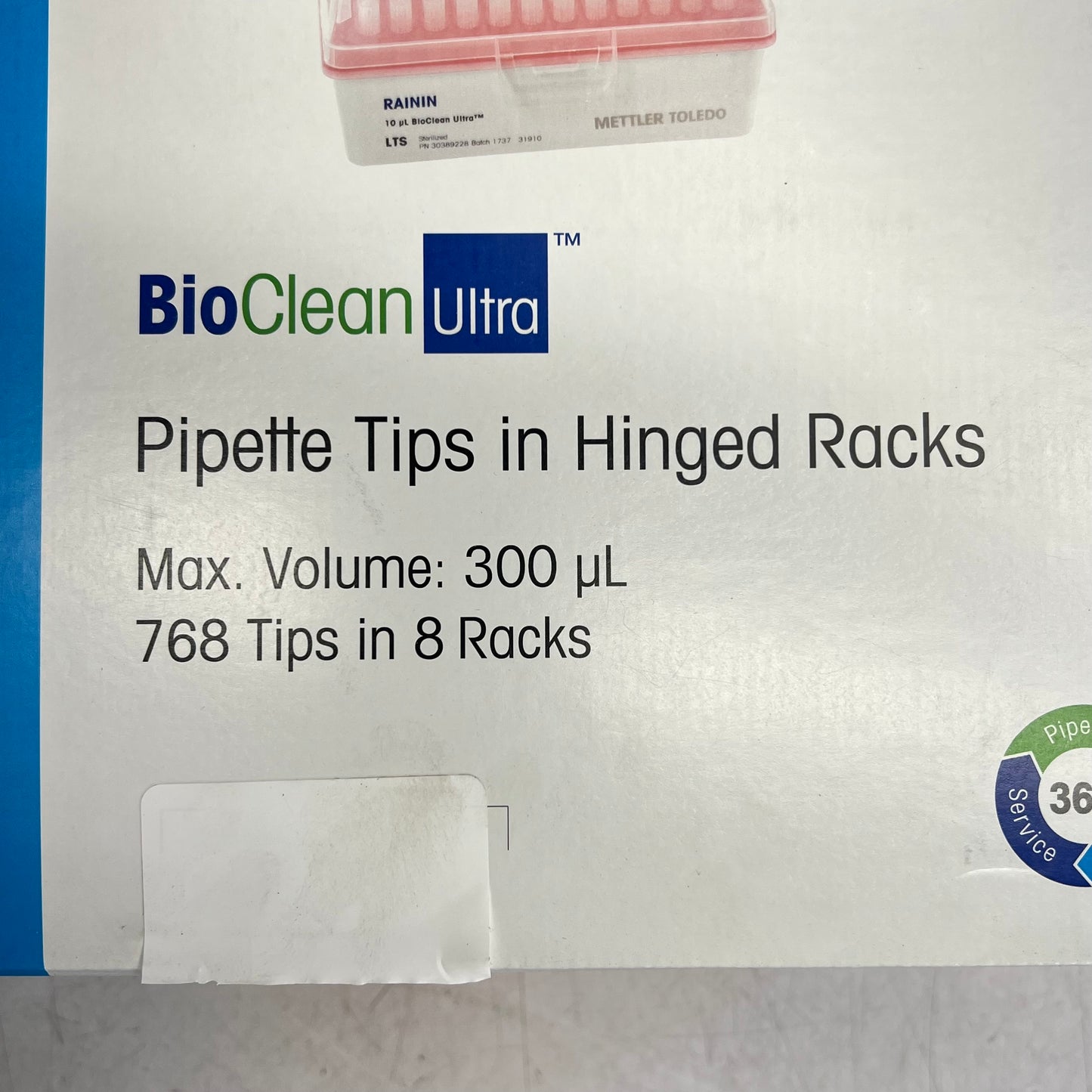 RAINN (8 PACK, 768 EACH) Pipette Tips Rt Lts Sterilized 300µL Max Vol 30389254