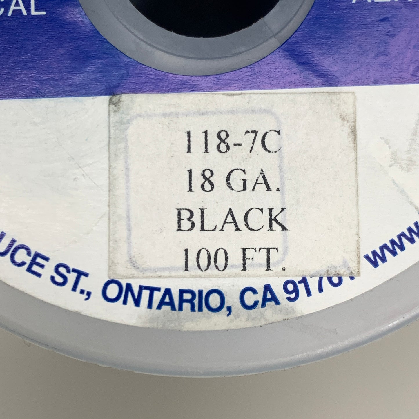 BEE WIRE & CABLE INC. 100' Heavy Duty Black Cable 118-7C