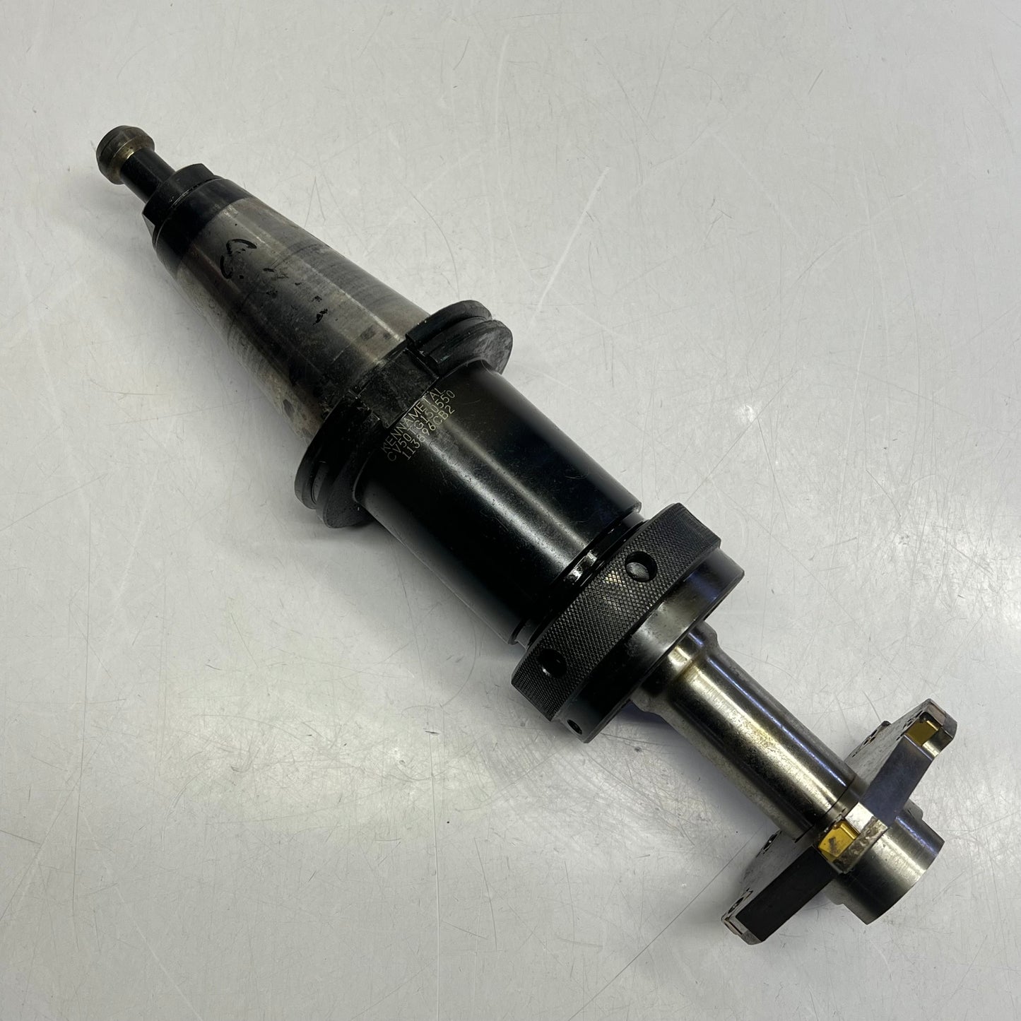 KENNAMETAL Cat 50 Tool Holder W/ Face Mill Tool ~ 1-7/16" CV50TG150550 (Used)