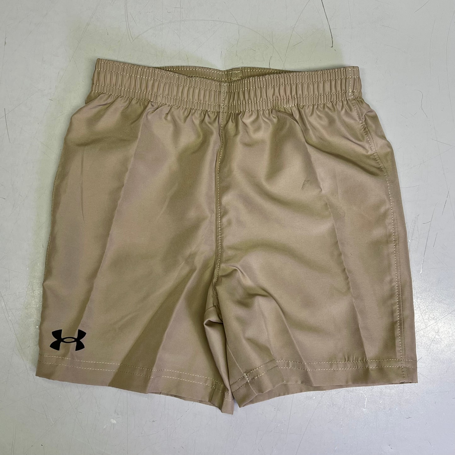 UNDER ARMOUR Toddler Woven T-Shirt & Shorts Set Boys Sz 3T Khaki/Black UASII38D