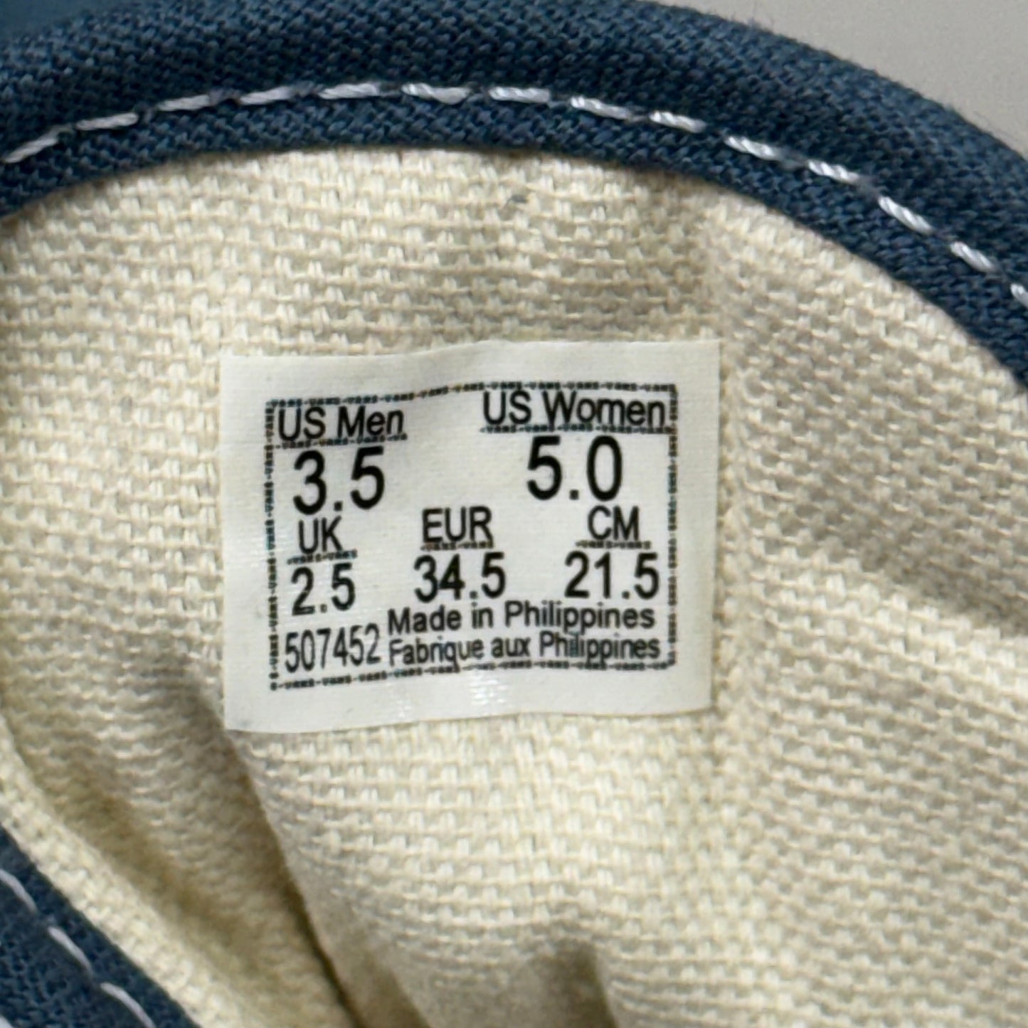 VANS Old Skool Shoe Low Top Suede Womens Sz 5.0 Mens Sz 3.5 Stormy Weather As-is