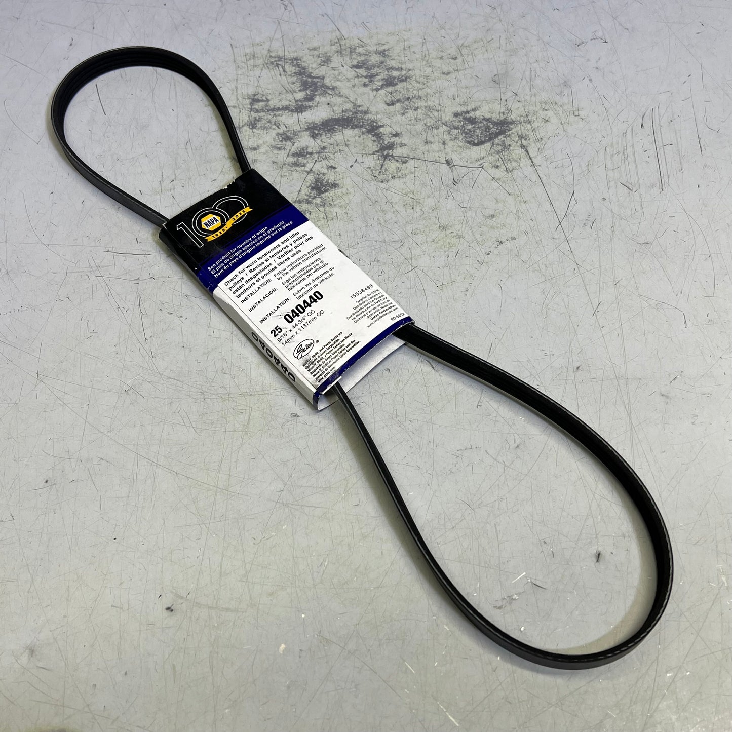 NAPA Power Series Micro-V Automotive Belt K04 9/16" x 44 5/8" Black 25040440